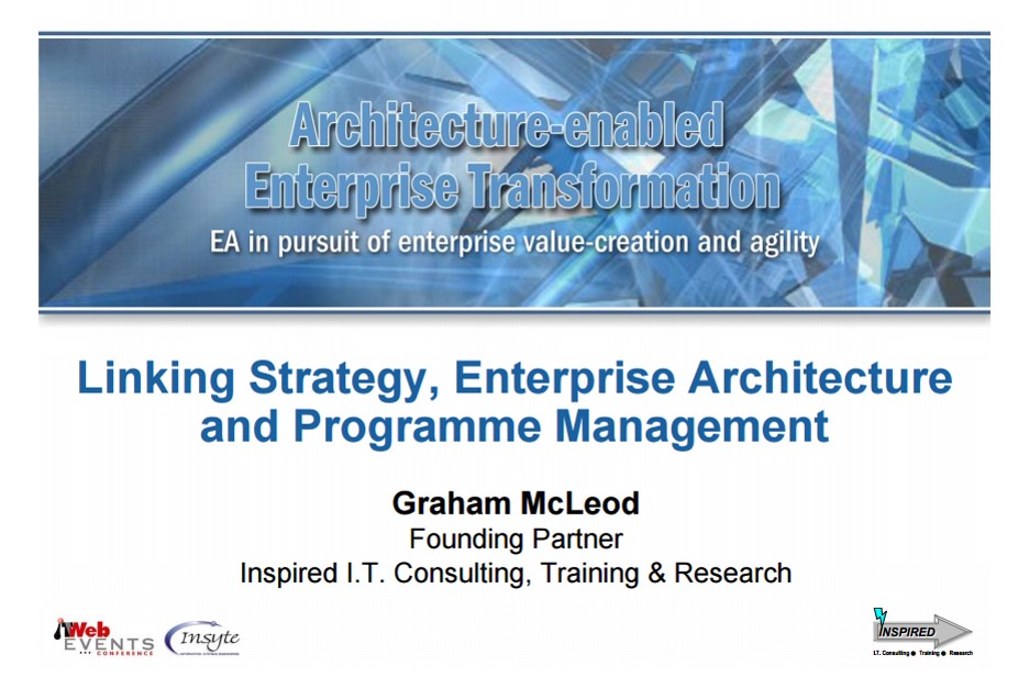 457KB - Linking Strategy, Enterprise Architecture and Programme Management